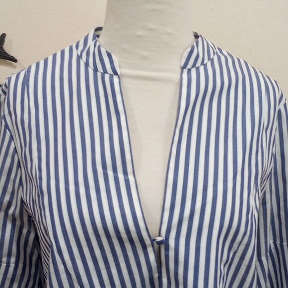 NEW! Tanya Taylor Striped Klara Embroidered Menswear Stripe Top ~ 4 ~ $350 - Picture 6 of 15
